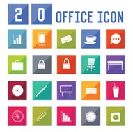 Office Icon set on white background