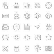 Web line icons set Vector