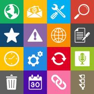 Mail Icons and Color Background
