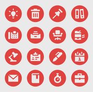 Office work icons - Bold Circle