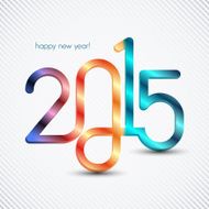 New year 2015 typographic illustration N5