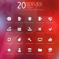 Simple thin server icons