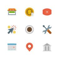 Flat design icons vector symbols for website