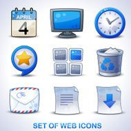 Web icons blue set