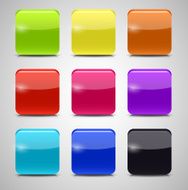 Colored Application Icons for Mobile Phones and Tablets Vector
