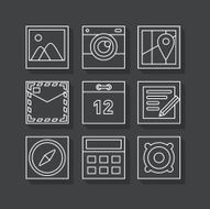 Graphite icons set