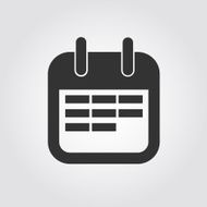 Calendar icon flat design N4