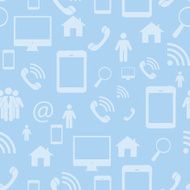 Social Network Seamless Patter Flat Vector Illustration N2