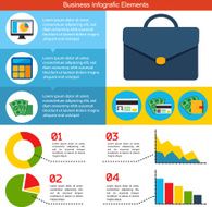 Flat Business Infographic Background N26