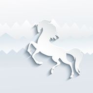 New Year symbol of horse - Illustration vector N6