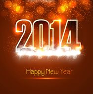 Beautiful Happy new year 2014 bright colorful celebration background vector