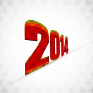 Crative 2014 Happy new year colorful celebration design