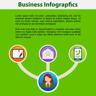 Business infographic flat design N15