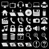 Web and media icons N3