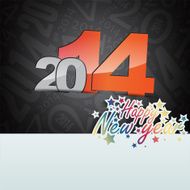 New year 2014 greeting card N2