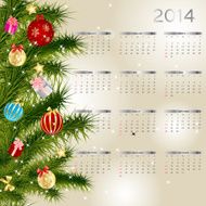 vector illustration 2014 new year calendar N60