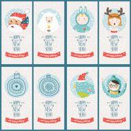 Vector christmas cards collection