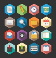 Office flat icons set design