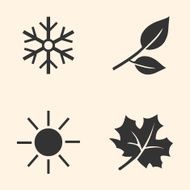 Vector Set of Seasons Icons N11