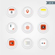 Color interface icons collection