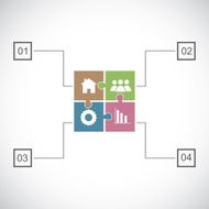 Puzzle timeline design template N2