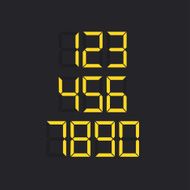 Vector modern electronic numbers set N5