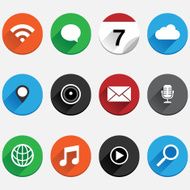 Round Flat App Icon Set