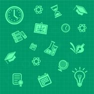 Vector education background green Pattern