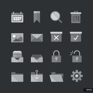 Business &amp; Office Flat Style icons set