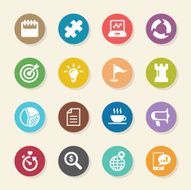 Business Strategy Icons - Color Circle Series