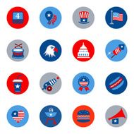 Colorful Fourth of July Icon Set N2