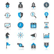 Business flat with reflection icons N2