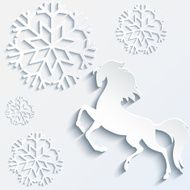 New Year symbol of horse - Illustration vector N7