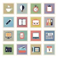 Business modern color icons