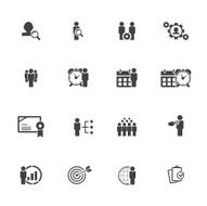 Business management strategy or human resource icons N14