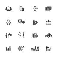 Business management strategy or human resource icons N15