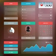Flat design graphic user interface concept N2