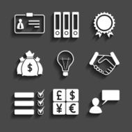 simple set of business icons