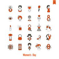 Womans Day Icon Set N94