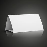 modern 3d blank white paper table card N3