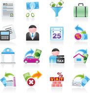Taxes business and finance icons N3