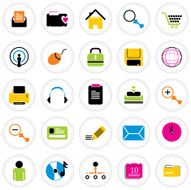 Colorful Icon Set Internet