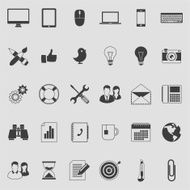 Vector Icons set Dark on light Part 2