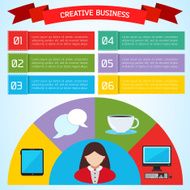 Flat Business Infographic Background N41