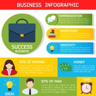 Flat Business Infographic Background N42