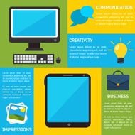 Flat Business Infographic Background N45