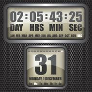 Countdown timer on octagon background