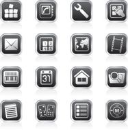 mobile phone and computer icons N3