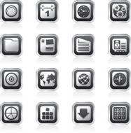 Mobile Phone Computer and Internet Icons N4