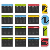 Yearly 2015 calendar design N6